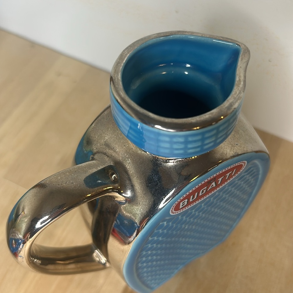 Bugatti 💙 RARE Vintage Radiator Rene Dreyfus Ceramic Restaurant Bar Pitcher Art - Picture 7 of 16